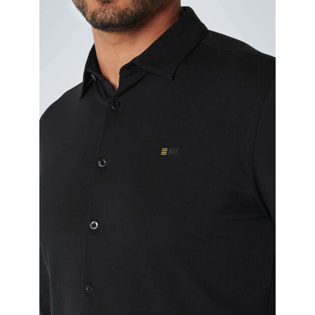 No Excess Shirt jersey stretch solid black N410885-020 large