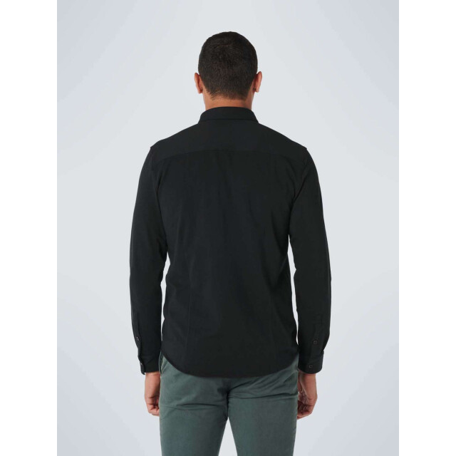 No Excess Shirt jersey stretch solid black N410885-020 large