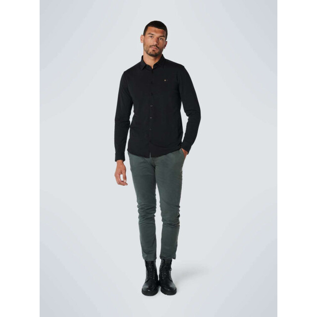 No Excess Shirt jersey stretch solid black N410885-020 large