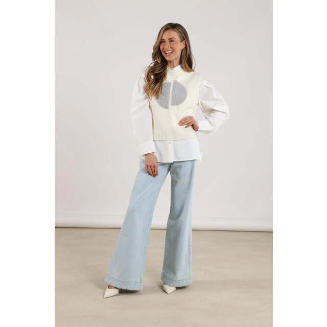 Nukus Nkf07000 17 intarsia spencer off white NKF07000  17 large