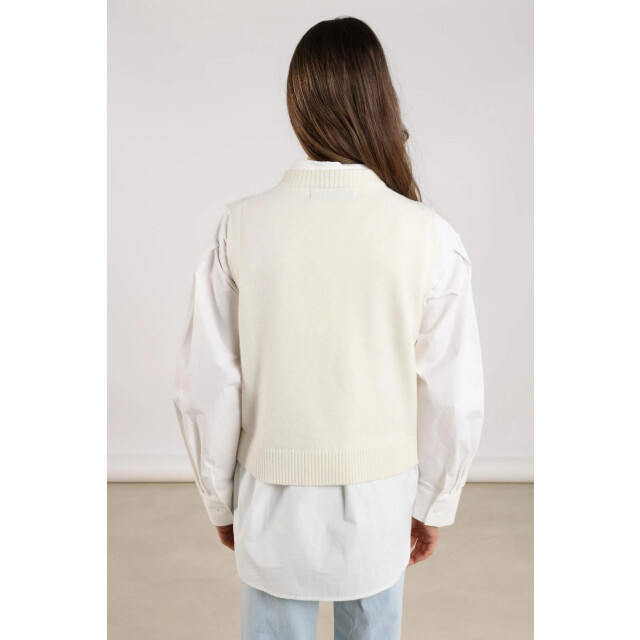 Nukus Nkf07000 17 intarsia spencer off white NKF07000  17 large