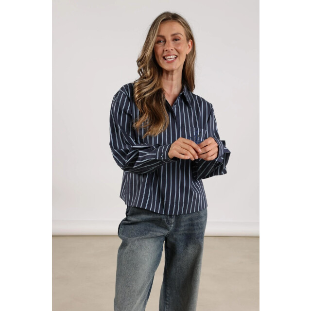 Nukus Nkf02071 280 ariana blouse stripe navy/ice NKF02071  280 large