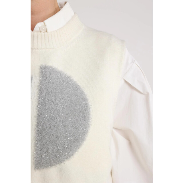 Nukus Nkf07000 17 intarsia spencer off white NKF07000  17 large