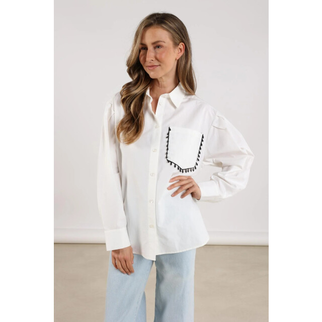 Nukus Nkf02072 17 laure blouse embroidery off white NKF02072  17 large