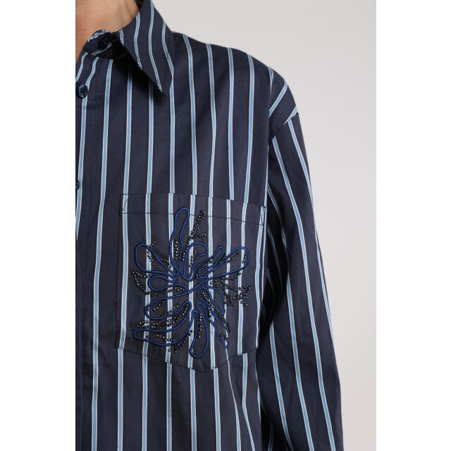 Nukus Nkf02071 280 ariana blouse stripe navy/ice NKF02071  280 large