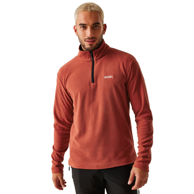 Regatta Geweldig voor buiten heren thompson half zip fleece sweater UTRG1390_redochre large