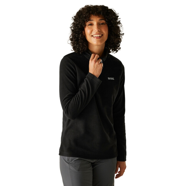 Regatta Geweldige outdoors dames sweetheart 1/4 zip fleece sweater UTRG1248_black large