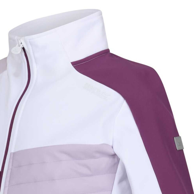 Regatta Childrens/kids brynden gewatteerde full zip soft shell jas UTRG12021_whitelilacfrost large