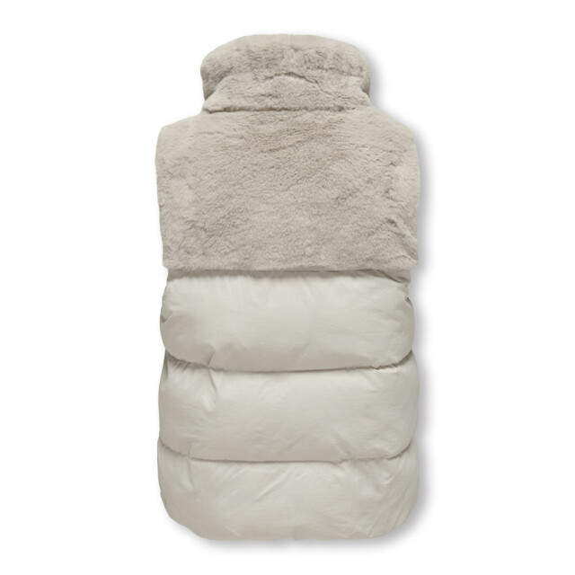 Only Kogwanja fur puffer mix waistcoat otw beige 2559.05.0003 large