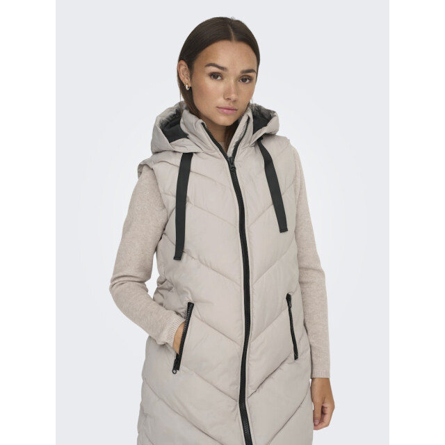 Jacqueline de Yong Jdyskylar padded hood waistcoat otw beige 4509.05.0016 large