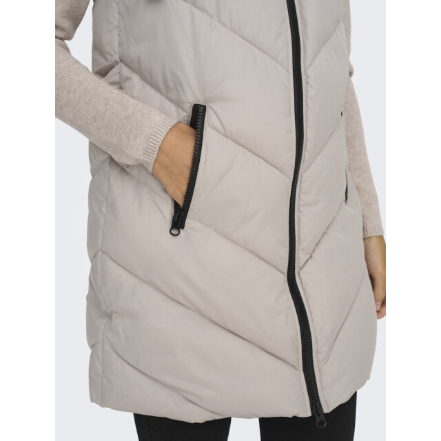 Jacqueline de Yong Jdyskylar padded hood waistcoat otw beige 4509.05.0016 large