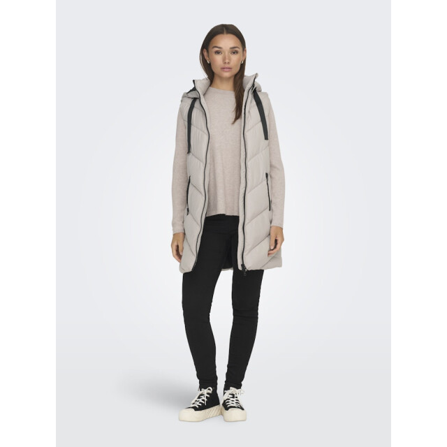 Jacqueline de Yong Jdyskylar padded hood waistcoat otw beige 4509.05.0016 large