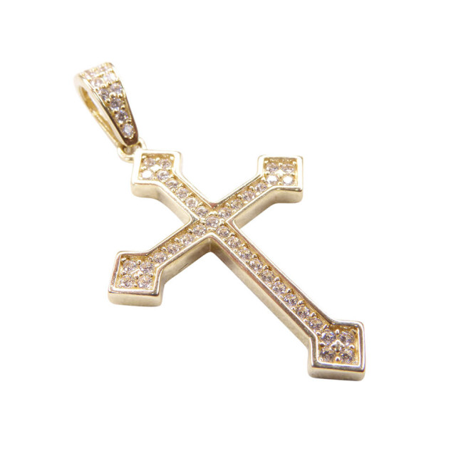 Christian 14 karaat gouden kruis met zirkonia 39C03-0782JC-1 large