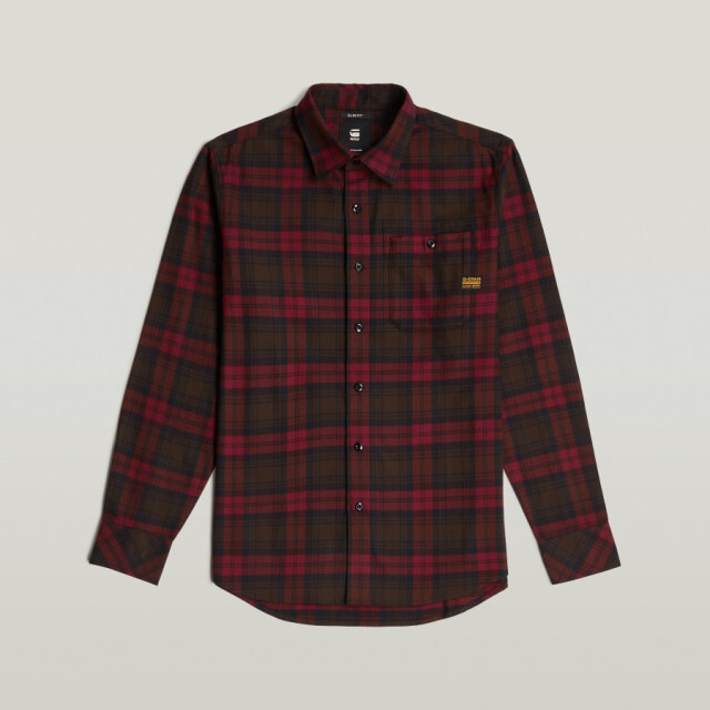 G-Star D23553 d748 bristum h521 port red toby heren check shirt  g-s H521 Port Red Toby Check/D23553 D748 Bristum large