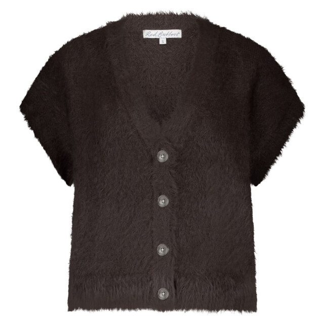 Red Button Sleeveless fuzzy es Sleeveless Fuzzy Es large