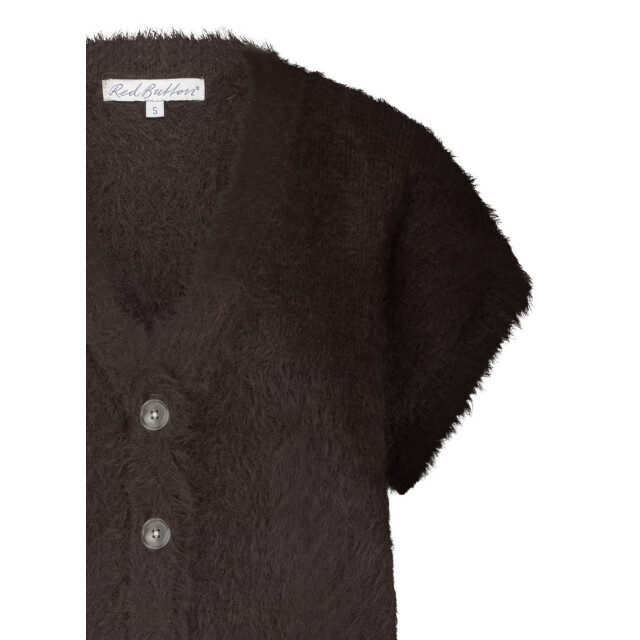 Red Button Sleeveless fuzzy es Sleeveless Fuzzy Es large