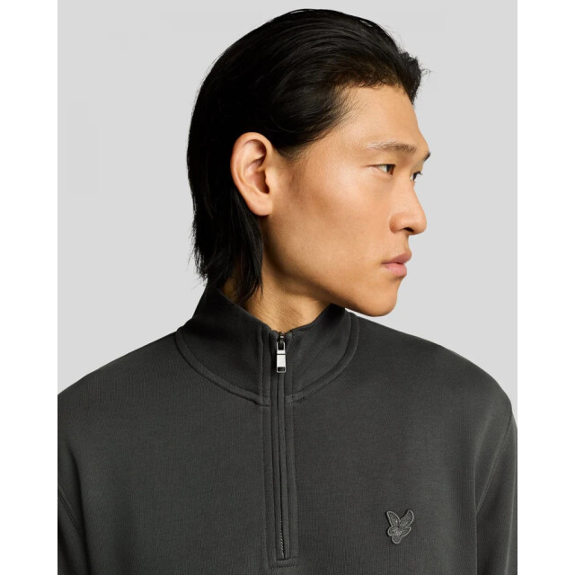 Lyle and Scott Ml2258ton superfine zip gun metal heren sweater  Gun Metal/ML2258TON Superfine Zip large
