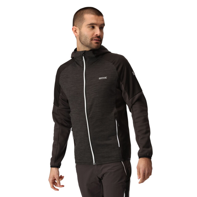 Regatta Heren attare ii extol stretch hooded jacket UTRG9374_ashblack large
