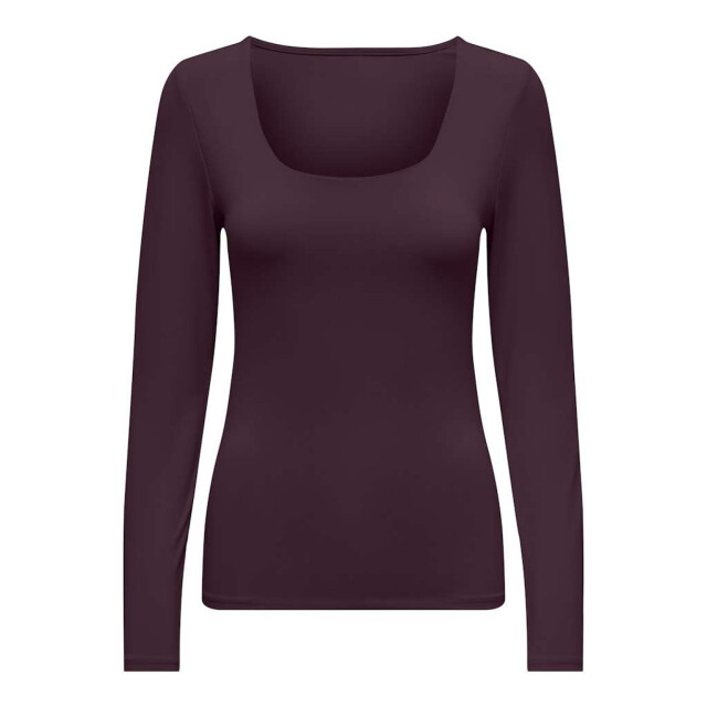 Only Onlea l/s 2-way deep neck top jrs noos winetasting 15302647-188839 large