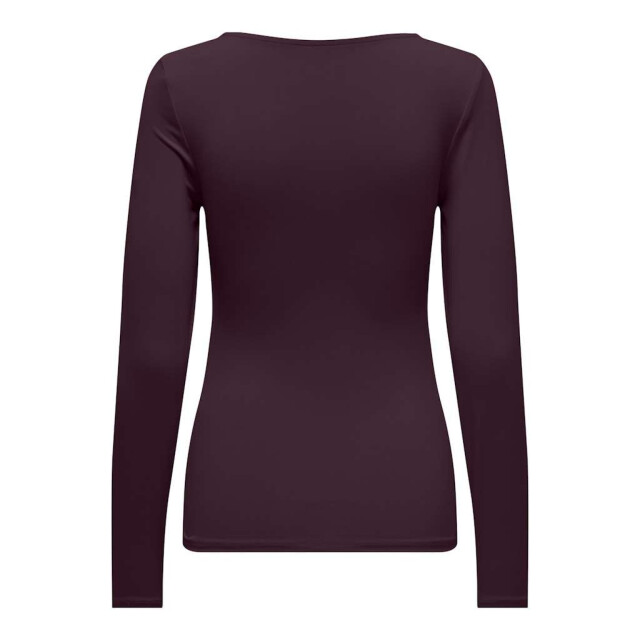 Only Onlea l/s 2-way deep neck top jrs noos winetasting 15302647-188839 large