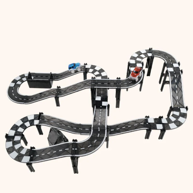 Coblo Magnetische autobaan set 70-delig COBLO70-R/B large