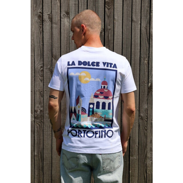 Kultivate Ts portofino 2501010210 200 white t-shirt fancy meg backprint kultiv 200 White/TS PORTOFINO 2501010210 large