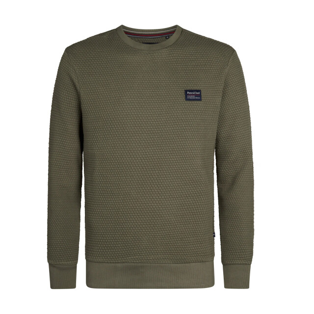 Petrol Industries Heren sweater m-3050-swr300 6174 mossy stone Petrol Sweater M 3050 SWR300 6174MossyStone large