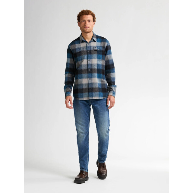 Petrol Industries Heren overshirt m-3050-sil417 519 indie blue Petrol Overshirt M 3050 SIL417 5190IndieBlue large