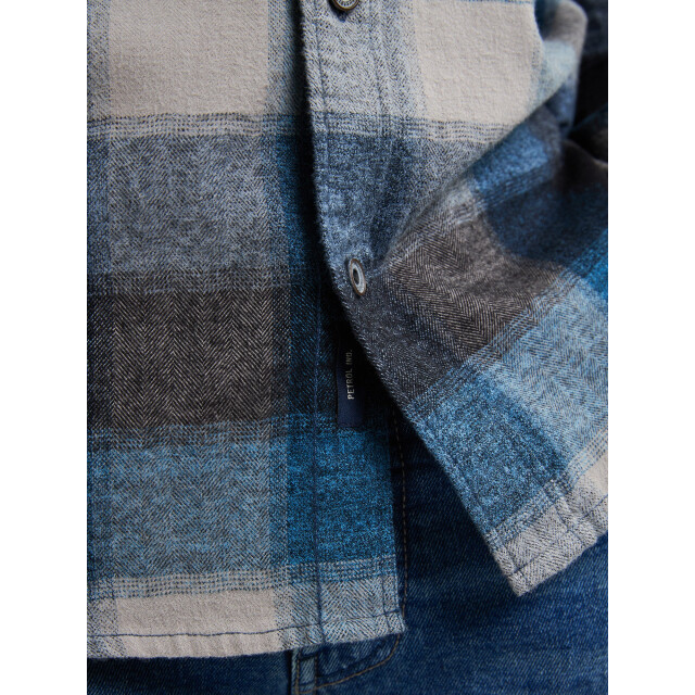 Petrol Industries Heren overshirt m-3050-sil417 519 indie blue Petrol Overshirt M 3050 SIL417 5190IndieBlue large