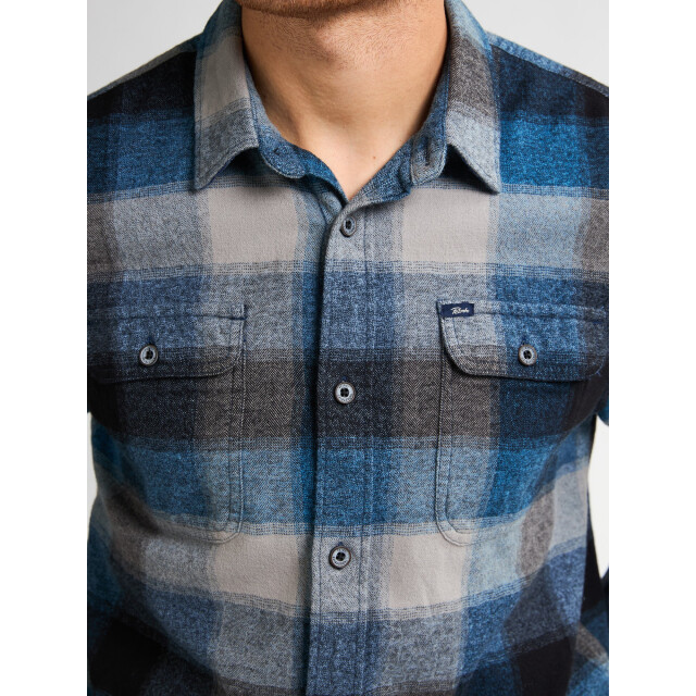 Petrol Industries Heren overshirt m-3050-sil417 519 indie blue Petrol Overshirt M 3050 SIL417 5190IndieBlue large