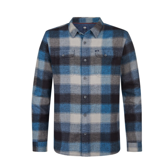 Petrol Industries Heren overshirt m-3050-sil417 519 indie blue Petrol Overshirt M 3050 SIL417 5190IndieBlue large