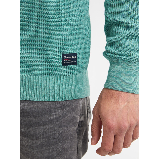 Petrol Industries Heren trui m-3050-kwr225 5191 pale aqua Petrol Trui M 3050 KWR225 5191PaleAqua large