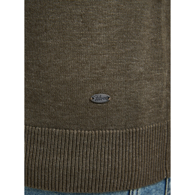 Petrol Industries Heren polo m-3050-kwc204 6174 mossy stone Petrol Polo M 3050 KWC204 6174MossyStone large