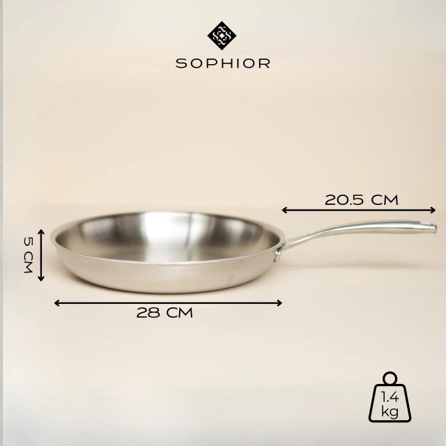 Sophior Rvs koekenpan 28cm 3202665 large