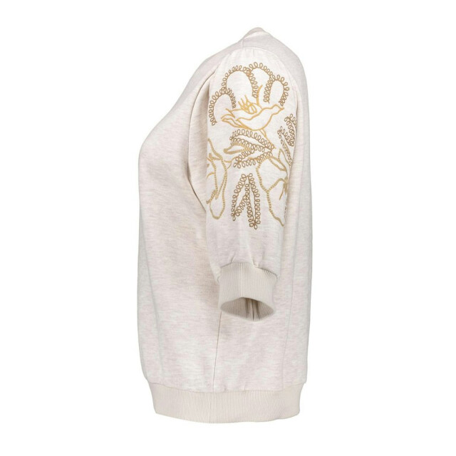 Geisha sweater short sleeve embroidery 52592-24 715 beige melange 06721.198.0067 large
