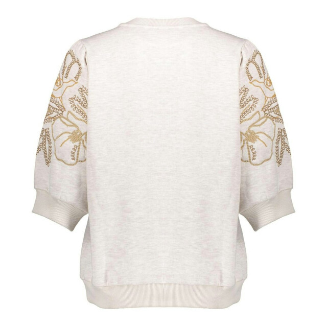 Geisha sweater short sleeve embroidery 52592-24 715 beige melange 06721.198.0067 large