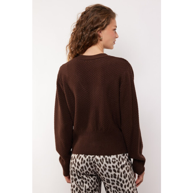 G-Maxx Dolores knitting cardigan##5; 514 dark chocola - 4249.70.0019 large