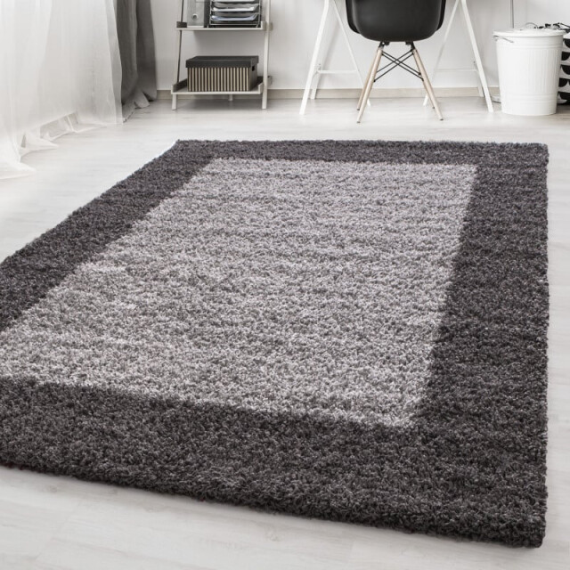 Muratap Basic shaggy kader vloerkleed hoogpolig- 240x340 cm 1128534 large