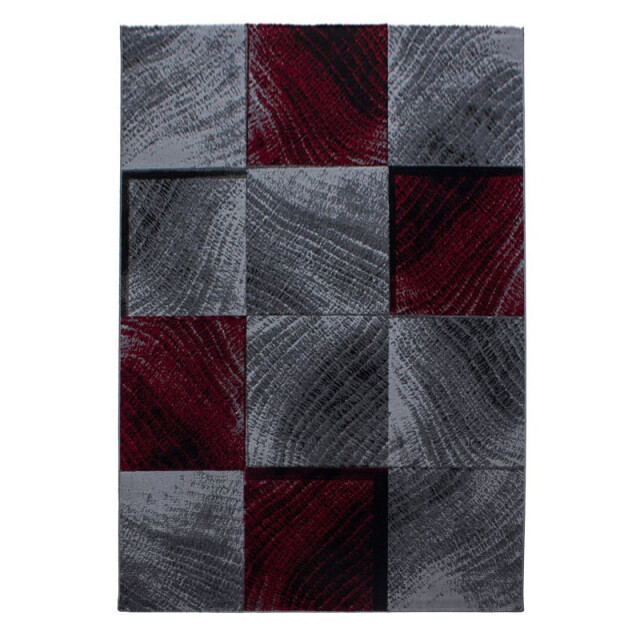 Muratap Plus vloerkleed laagpolig tapijt woonkamer grijs / rood- 120x170 cm 1129295 large