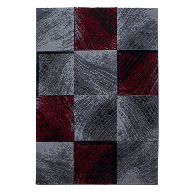 Muratap Plus vloerkleed laagpolig tapijt woonkamer grijs / rood- 140x200 cm 2584868 large