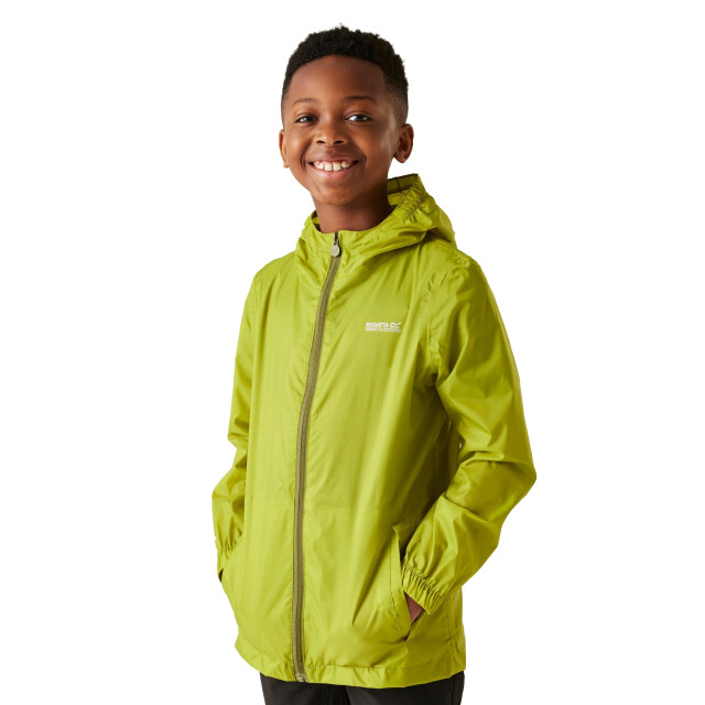 Regatta Groot buitenshuis kinderen/kinderen pakket it jasje iii waterdichte packaway zwart UTRG3209_grenoblegreen large