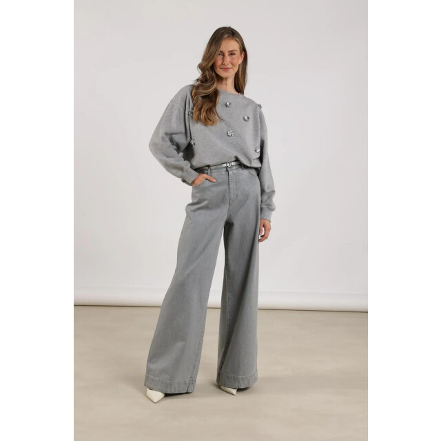 Nukus Nkf03021 58 beatriz pullover flower grey melange NKF03021  58 large