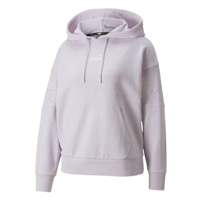 Puma Dames power stardust logo hoodie UTPP4802_violet large