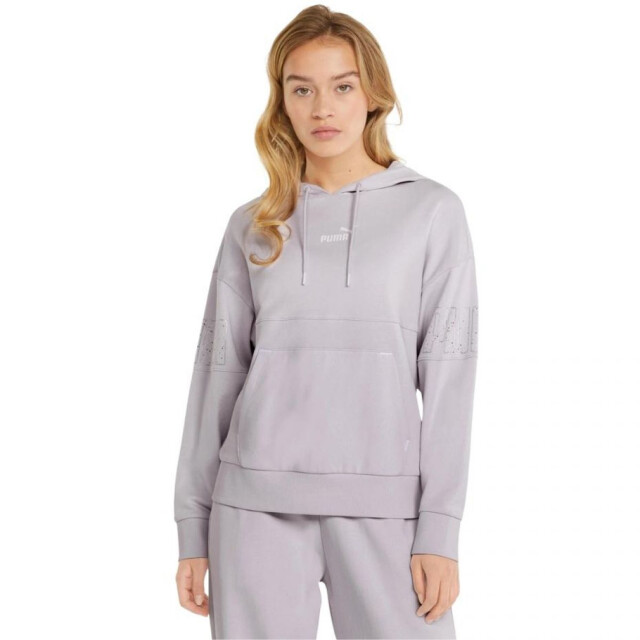 Puma Dames power stardust logo hoodie UTPP4802_violet large
