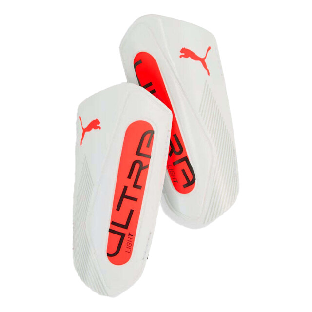 Puma Scheenbeschermers voor kinderen/kids ultra lichte scheenbeschermers met riempjes UTPP4732_whiteorange large