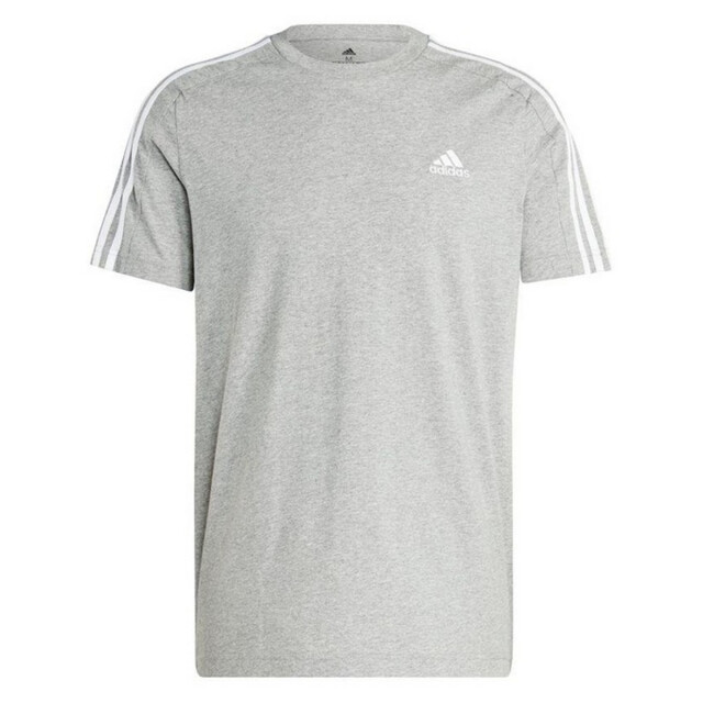 Adidas Heren essentials 3 stripes single jersey t-shirt UTPP4633_silvergrey large