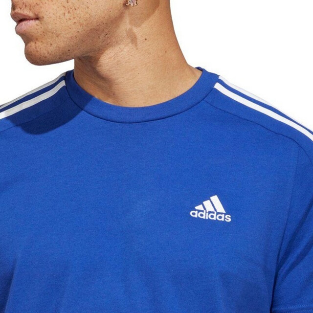 Adidas Heren essentials 3 stripes single jersey t-shirt UTPP4633_blue large