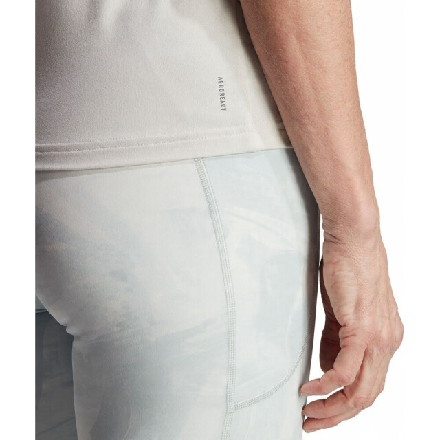 Adidas Dames train essentials drievoudig gestreept aeroready t-shirt UTPP4497_ecru large