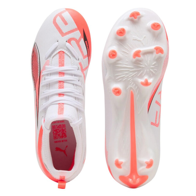 Puma Kinder/kinder ultra 5 match stevige grond voetbalschoenen UTPP4488_whiteorange large