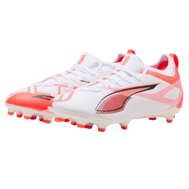 Puma Kinder/kinder ultra 5 match stevige grond voetbalschoenen UTPP4488_whiteorange large